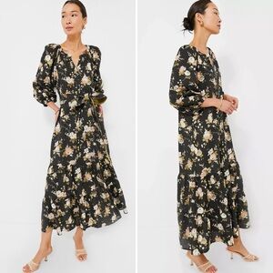 Like New, Tuckernuck Midnight Garden Lyles Maxi Belted Dress, Small